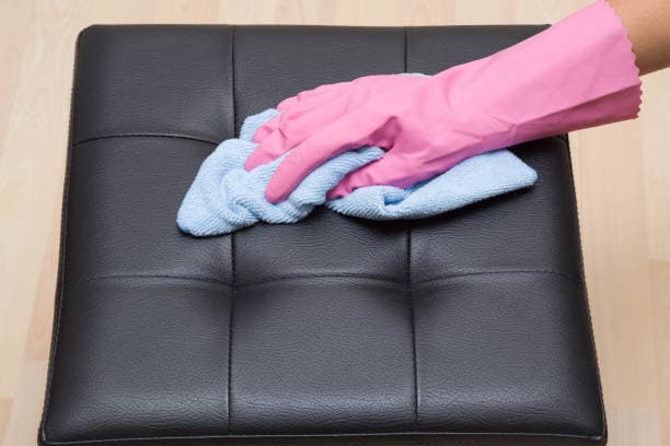 Leather Cleaning service - professional cleaning demonstration